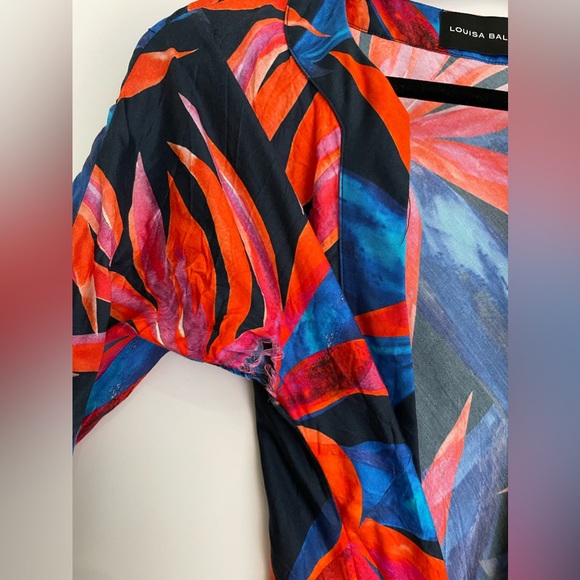 Louisa Ballou Floral Long-Sleeve Caftan and Bikini Set - Picture 8 of 15